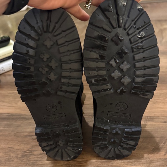 Timberland Women's Black and Pink Combat Boots - Picture 5 of 8